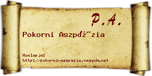 Pokorni Aszpázia névjegykártya